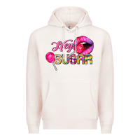 Pale Pink hey sugar valentine's day Premium Hoodie - FaDigitalArtStudio