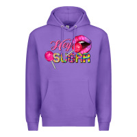 Purple hey sugar valentine's day Premium Hoodie - FaDigitalArtStudio