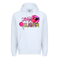 White hey sugar valentine's day Premium Hoodie - FaDigitalArtStudio