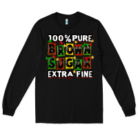 Black 100 pure brown sugar extra fine Long Sleeve Tee - CowGirlArtShop