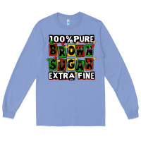 Colony Blue 100 pure brown sugar extra fine Long Sleeve Tee - CowGirlArtShop