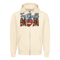 Sandshell Football Mom Zipper Hoodie - CowhideDigitalArt