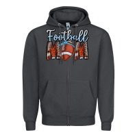 Smoke Football Mom Zipper Hoodie - CowhideDigitalArt