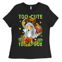 Black too cute too spook Ladies Tee - LillyAllenDesigns