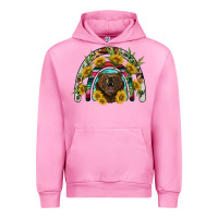 Fuchsia Pink bear rainbow Urban Hoodie - BarkalooDesign