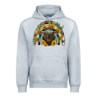Heather Grey bear rainbow Urban Hoodie - BarkalooDesign