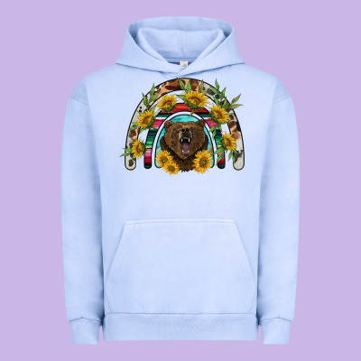 Bear Rainbow Urban Hoodie Designed By Barkaloodesign