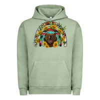 Pigment Oil Green bear rainbow Urban Hoodie - BarkalooDesign