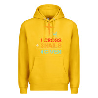 Lemon Vintage 1 Cross 3 Nails Forgiven Christian Easter Gift Premium Hoodie - lanVoArt