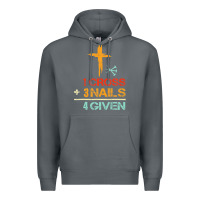 Rock Vintage 1 Cross 3 Nails Forgiven Christian Easter Gift Premium Hoodie - lanVoArt