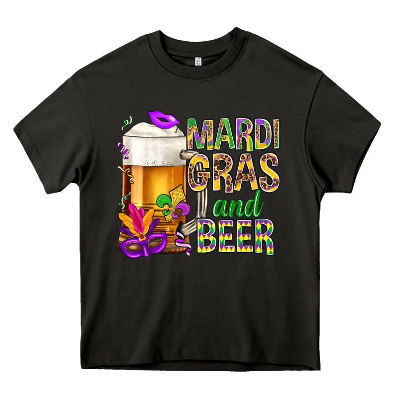 Mardi Gras And Beer Heavy Core Tee by BundleAndBundleShop | Teevron