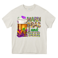 Cream Mardi Gras and beer Heavy Core Tee - BundleAndBundleShop