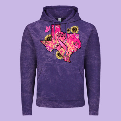 Texas Map Cancer Vintage Hoodie Designed By Howdyjamesfarm