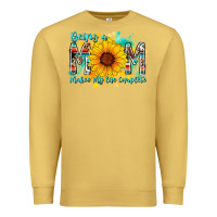 Antique Gold being a mom makes my life complete Premium Sweatshirt - RacoonDesign