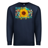 Navy being a mom makes my life complete Premium Sweatshirt - RacoonDesign