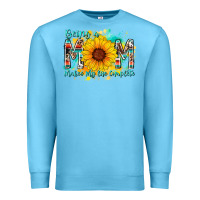 Ocean Blue being a mom makes my life complete Premium Sweatshirt - RacoonDesign