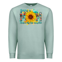Seafoam being a mom makes my life complete Premium Sweatshirt - RacoonDesign