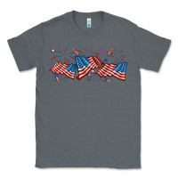 Charcoal Heather fourth of july american flag Classic Tee - RanaPortraitStore