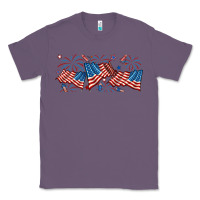 Lavender fourth of july american flag Classic Tee - RanaPortraitStore