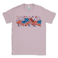 Lilac fourth of july american flag Classic Tee - RanaPortraitStore