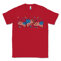 Red fourth of july american flag Classic Tee - RanaPortraitStore