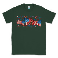 Sports Green fourth of july american flag Classic Tee - RanaPortraitStore