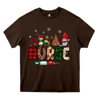 Chocolate Brown nurse Christmas Heavy Core Tee - JahusDesignShop