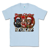 Dusty Blue Merry Christmas Classic Tee - RanaPortraitStore