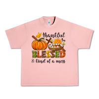 Salmon Thankful blessed and kind of a mess Urban Heavy Tee - NancyCooperArtShop