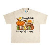 Sandshell Thankful blessed and kind of a mess Urban Heavy Tee - NancyCooperArtShop