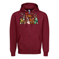 Burgundy fur mama Zipper Hoodie - CowhideDigitalArt