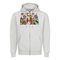 Dove Grey fur mama Zipper Hoodie - CowhideDigitalArt