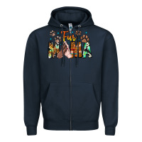 Navy fur mama Zipper Hoodie - CowhideDigitalArt