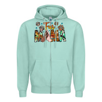 Seafoam fur mama Zipper Hoodie - CowhideDigitalArt