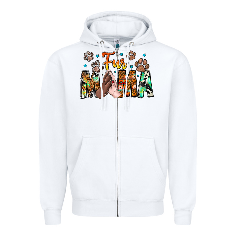 Fur Mama Zipper Hoodie by CowhideDigitalArt | Teevron
