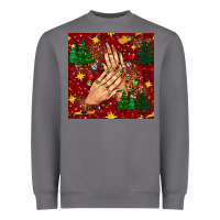 Storm christmas nails and trees with leopard and plaid seamless pattern bbs Heavyweight Sweatshirt - BundleAndBundleShop