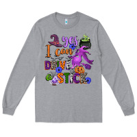 Heather Grey yes i can drive a stick Long Sleeve Tee - CowGirlArtShop
