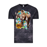 Cloud Black Happy Easter Day Rodeo Vintage Tee - NancyCooperArtShop