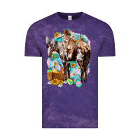 Cloud Purple Happy Easter Day Rodeo Vintage Tee - NancyCooperArtShop
