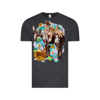 Vintage Black Happy Easter Day Rodeo Vintage Tee - NancyCooperArtShop