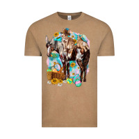 Vintage Coffee Happy Easter Day Rodeo Vintage Tee - NancyCooperArtShop