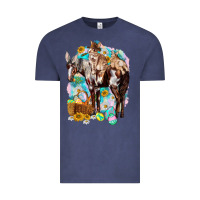 Vintage Denim Happy Easter Day Rodeo Vintage Tee - NancyCooperArtShop