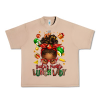 Burro santas favorite lunch lady afro messy bun Urban Heavy Tee - texasbilliewilder