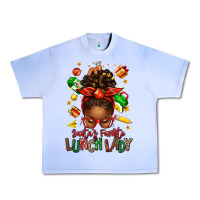 Grape Ice santas favorite lunch lady afro messy bun Urban Heavy Tee - texasbilliewilder