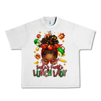 Lunar Rock santas favorite lunch lady afro messy bun Urban Heavy Tee - texasbilliewilder
