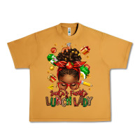 Peanut Butter santas favorite lunch lady afro messy bun Urban Heavy Tee - texasbilliewilder