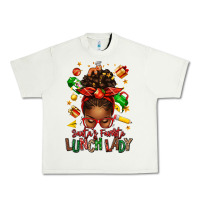 Pistachio santas favorite lunch lady afro messy bun Urban Heavy Tee - texasbilliewilder