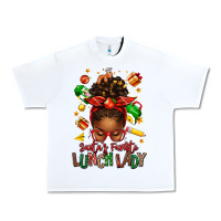 White santas favorite lunch lady afro messy bun Urban Heavy Tee - texasbilliewilder