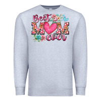 Heather Grey best mom ever Premium Sweatshirt - RacoonDesign