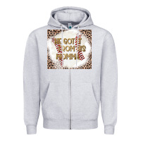 Heather Grey He Got it From his Momma Zipper Hoodie - CowhideDigitalArt